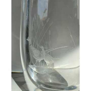 VASO VETRO TRASPARENTE ORREFORS SWEDEN PAVONI GLASS VASE