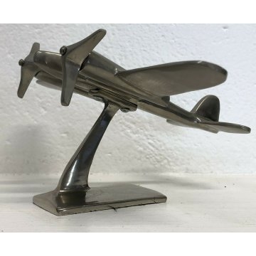 ANTICO AEREO FUSIONE SOPRAMMOBILE SCULTURA DESIGN ARREDO 1930/1960 ALLUMINIO 