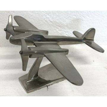 ANTICO AEREO FUSIONE SOPRAMMOBILE SCULTURA DESIGN ARREDO 1930/1960 ALLUMINIO 