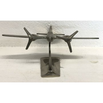 ANTICO AEREO FUSIONE SOPRAMMOBILE SCULTURA DESIGN ARREDO 1930/1960 ALLUMINIO 