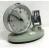 ANTICO OROLOGIO DA TAVOLO SVEGLIA GOLDEN COCK VINTAGE CALENDARIO CLOCK TABLE 