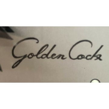 ANTICO OROLOGIO DA TAVOLO SVEGLIA GOLDEN COCK VINTAGE CALENDARIO CLOCK TABLE 
