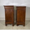 ANTICA COPPIA COMODINO CAPPUCCINO 1800 LEGNO NOCE MASSELLO CAMERA LETTO SALOTTO