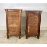ANTICA COPPIA COMODINO CAPPUCCINO 1800 LEGNO NOCE MASSELLO CAMERA LETTO SALOTTO