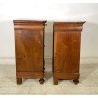 ANTICA COPPIA COMODINO CAPPUCCINO 1800 LEGNO NOCE MASSELLO CAMERA LETTO SALOTTO