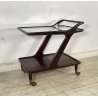 CARRELLO BAR DESIGN ANNI 70 VINTAGE MADE IN ITALY LEGNO BER TROLLEY 2 RIPIANI