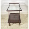 CARRELLO BAR DESIGN ANNI 70 VINTAGE MADE IN ITALY LEGNO BER TROLLEY 2 RIPIANI