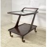 CARRELLO BAR DESIGN ANNI 70 VINTAGE MADE IN ITALY LEGNO BER TROLLEY 2 RIPIANI