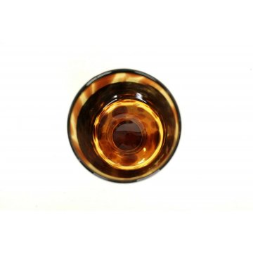 COPPA CALICE VASO VETRO SOFFIATO MURANO AMBER ART GLASS  SCULTURA VINTAGE '50s
