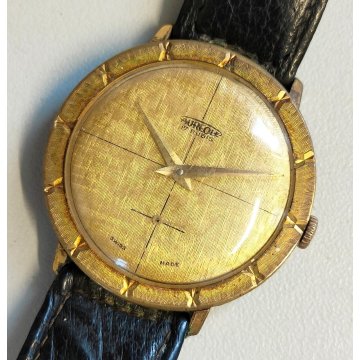 ANTICO OROLOGIO POLSO DORATO Aureole ANNI 60 MECCANICO Old Wrist Watch MONTRE