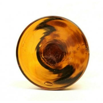 COPPA CALICE VASO VETRO SOFFIATO MURANO AMBER ART GLASS  SCULTURA VINTAGE '50s