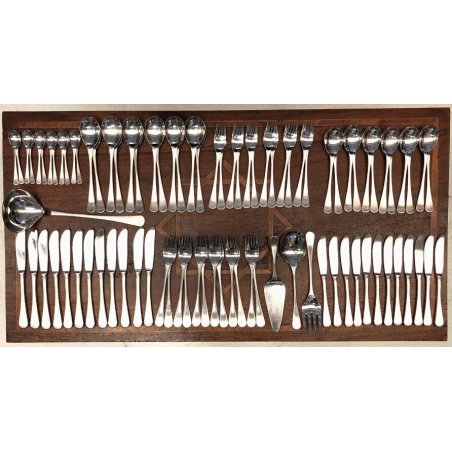 SET POSATE 12 Pers. Calderoni ACCIAIO INOXID DESIGN MID CENTURY STILE Gio Ponti