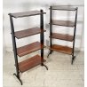COPPIA LIBRERIA ETAGERE DESIGN ANNI 70 LEGNO SCAFFALE A GIORNO VINTAGE LIBRARY