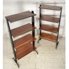 COPPIA LIBRERIA ETAGERE DESIGN ANNI 70 LEGNO SCAFFALE A GIORNO VINTAGE LIBRARY