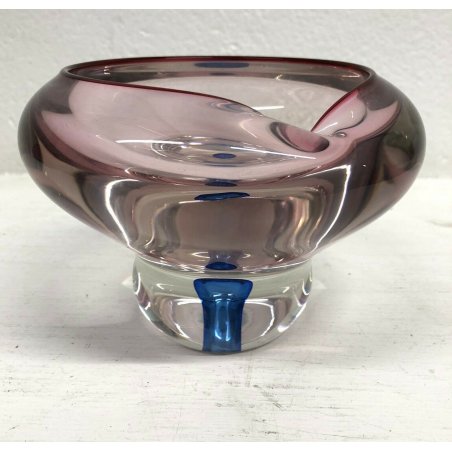 VASO POSACENERE VETRO SOFFIATO FABIO POLI SOMMERSO MURANO GLASS MADE IN ITALY 