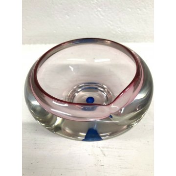 VASO POSACENERE VETRO SOFFIATO FABIO POLI SOMMERSO MURANO GLASS MADE IN ITALY 
