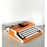 MACCHINA da SCRIVERE VINTAGE OLYMPIA Traveler De Luxe typewriter ORANGE WHITE 70