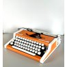 MACCHINA da SCRIVERE VINTAGE OLYMPIA Traveler De Luxe typewriter ORANGE WHITE 70