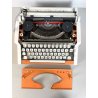 MACCHINA da SCRIVERE VINTAGE OLYMPIA Traveler De Luxe typewriter ORANGE WHITE 70