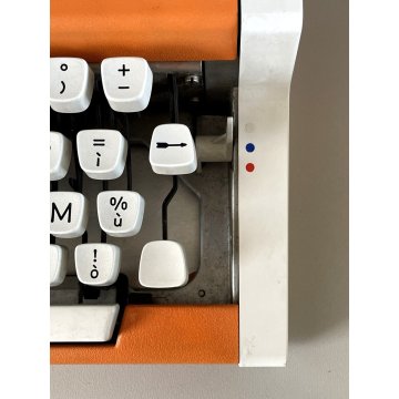 MACCHINA da SCRIVERE VINTAGE OLYMPIA Traveler De Luxe typewriter ORANGE WHITE 70