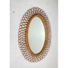 SPECCHIO OVALE VIMINI 1970 Franco Albini SPECCHIERA RATTAN ITALIA MIRROR DESIGN