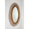SPECCHIO OVALE VIMINI 1970 Franco Albini SPECCHIERA RATTAN ITALIA MIRROR DESIGN