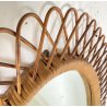 SPECCHIO OVALE VIMINI 1970 Franco Albini SPECCHIERA RATTAN ITALIA MIRROR DESIGN