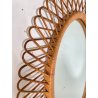 SPECCHIO OVALE VIMINI 1970 Franco Albini SPECCHIERA RATTAN ITALIA MIRROR DESIGN