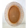 SPECCHIO OVALE VIMINI 1970 Franco Albini SPECCHIERA RATTAN ITALIA MIRROR DESIGN