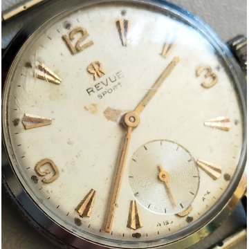 ANTICO OROLOGIO POLSO Revue Sport 81 Anni 50 MECCANICO Old Wrist Watch VINTAGE