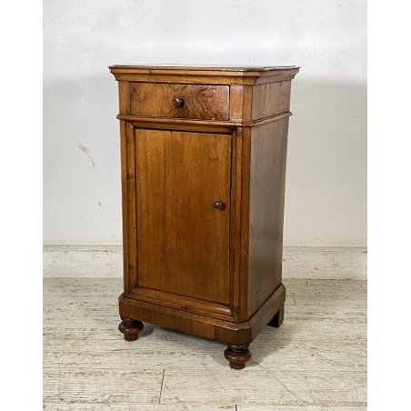 ANTICO COMODINO CAPPUCCINO 1800 LEGNO NOCE MASSELLO CAMERA LETTO SALOTTO ARMADIO