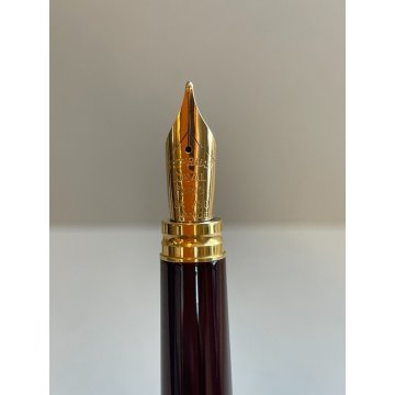 PENNA STILOGRAFICA WATERMAN GENTLEMAN BORDEAUX FOUNTAIN PEN ORO 18K FRANCE GOLD