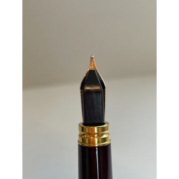 PENNA STILOGRAFICA WATERMAN GENTLEMAN BORDEAUX FOUNTAIN PEN ORO 18K FRANCE GOLD