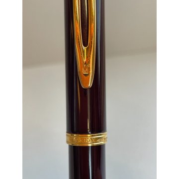 PENNA STILOGRAFICA WATERMAN GENTLEMAN BORDEAUX FOUNTAIN PEN ORO 18K FRANCE GOLD