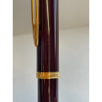 PENNA STILOGRAFICA WATERMAN GENTLEMAN BORDEAUX FOUNTAIN PEN ORO 18K FRANCE GOLD