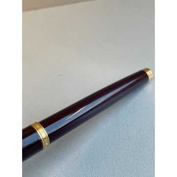 PENNA STILOGRAFICA WATERMAN GENTLEMAN BORDEAUX FOUNTAIN PEN ORO 18K FRANCE GOLD