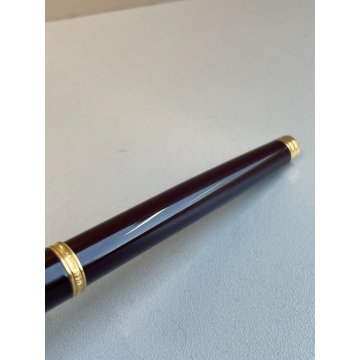 PENNA STILOGRAFICA WATERMAN GENTLEMAN BORDEAUX FOUNTAIN PEN ORO 18K FRANCE GOLD