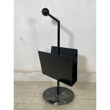 PORTARIVISTE CASTIGLIONI DESIGN MARMO NERO METALLO LIBRERIA SALOTTO UFFICIO