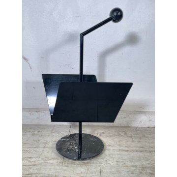 PORTARIVISTE CASTIGLIONI DESIGN MARMO NERO METALLO LIBRERIA SALOTTO UFFICIO