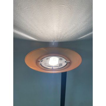 LAMPADA DA TERRA DESIGN PIANTANA LUCE METALLO CAPPELLOTTO VETRO LAMP VINTAGE