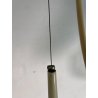 LAMPADARIO A SOSPENSIONE DESIGN ESPERIA 3 LUCI VETRO METALLO ANNI 70 LAMP GLAS
