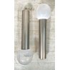 COPPIA LAMPADA DESIGN PIANTANA SOFFITTO SFERA VETRO ALLUMINIO CILINDRO VINTAGE
