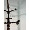 ANTICO APPENDIABITI DA TERRA LEGNO NOCE TORNITO EPOCA 1800 OLD clothes hangers
