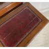 ANTICO SCRITTOIO DAVERPONT MOBILETTO RIBALTA INGLESE ROTELLE 1900 LEGNO MOGANO