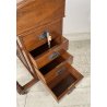 ANTICO SCRITTOIO DAVERPONT MOBILETTO RIBALTA INGLESE ROTELLE 1900 LEGNO MOGANO