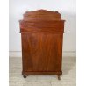 ANTICO SCRITTOIO DAVERPONT MOBILETTO RIBALTA INGLESE ROTELLE 1900 LEGNO MOGANO