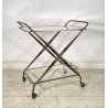 CARRELLO BAR DESIGN CESARE LACCA ANNI 70 VINTAGE ITALY BAR TROLLEY 2 RIPIANI OLD