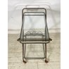 CARRELLO BAR DESIGN CESARE LACCA ANNI 70 VINTAGE ITALY BAR TROLLEY 2 RIPIANI OLD
