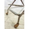 CARRELLO BAR DESIGN CESARE LACCA ANNI 70 VINTAGE ITALY BAR TROLLEY 2 RIPIANI OLD