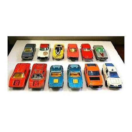 LOTTO 12 pz MACCHININE COLLEZIONE Matchbox Majorette SAAB MERCEDES VINTAGE '70